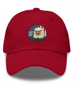 Alternative view of Patriotic Eagle Graphic Hat with American Flag Strength Freedom Design