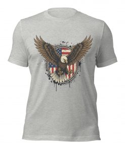 Patriotic Bald Eagle Vintage USA Flag T-Shirt – American Freedom & Pride Graphic Tee