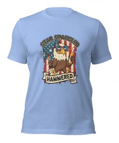 Star Spangled Hammered Patriotic Eagle T-Shirt – Funny 4th of July USA Party Tee