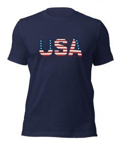 USA Flag Graphic T-Shirt Classic Patriotic Statement Tee