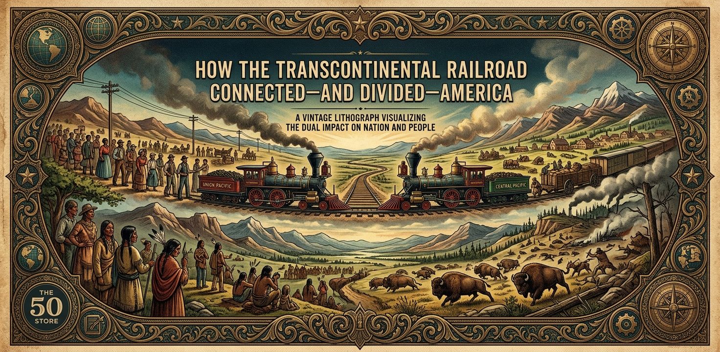 How the Transcontinental Railroad Connected and Divided America - The50 ...