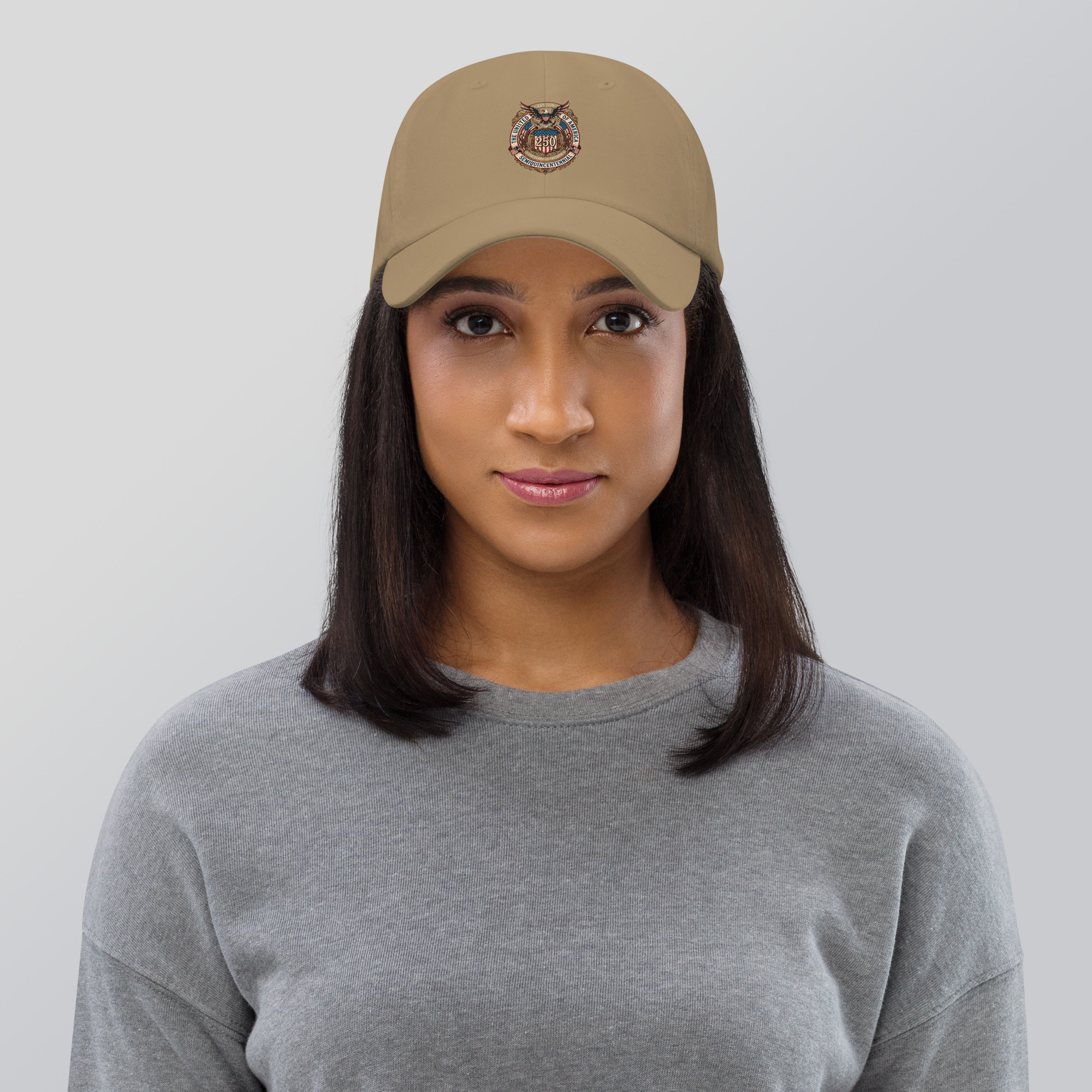 USA 250th Semiquincentennial Vintage Emblem Dad Hat – America's 250 Years of Freedom Celebration Cap - Image 10