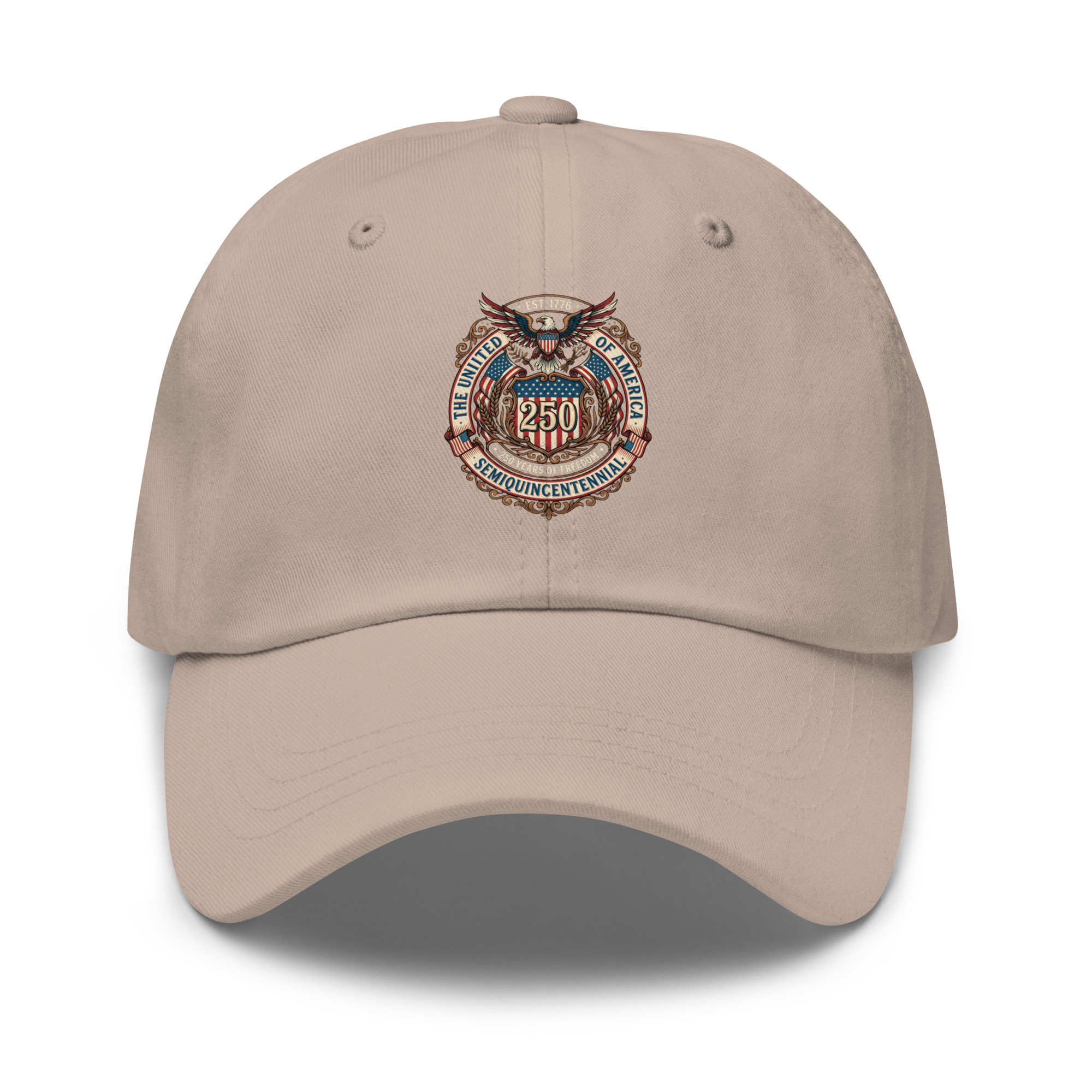 USA 250th Semiquincentennial Vintage Emblem Dad Hat – America's 250 Years of Freedom Celebration Cap - Image 5