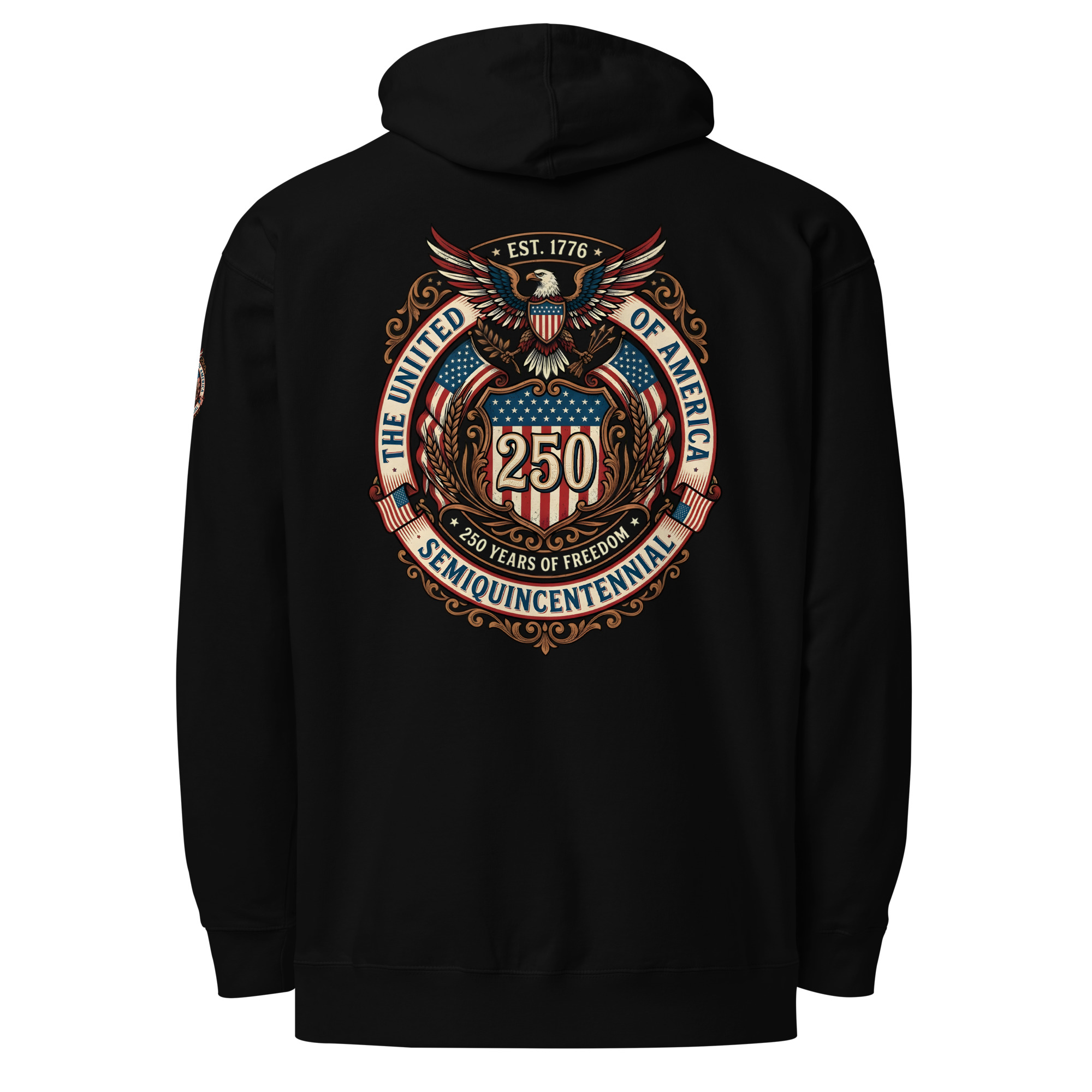 USA 250th Semiquincentennial Vintage Emblem Hoodie - Image 5