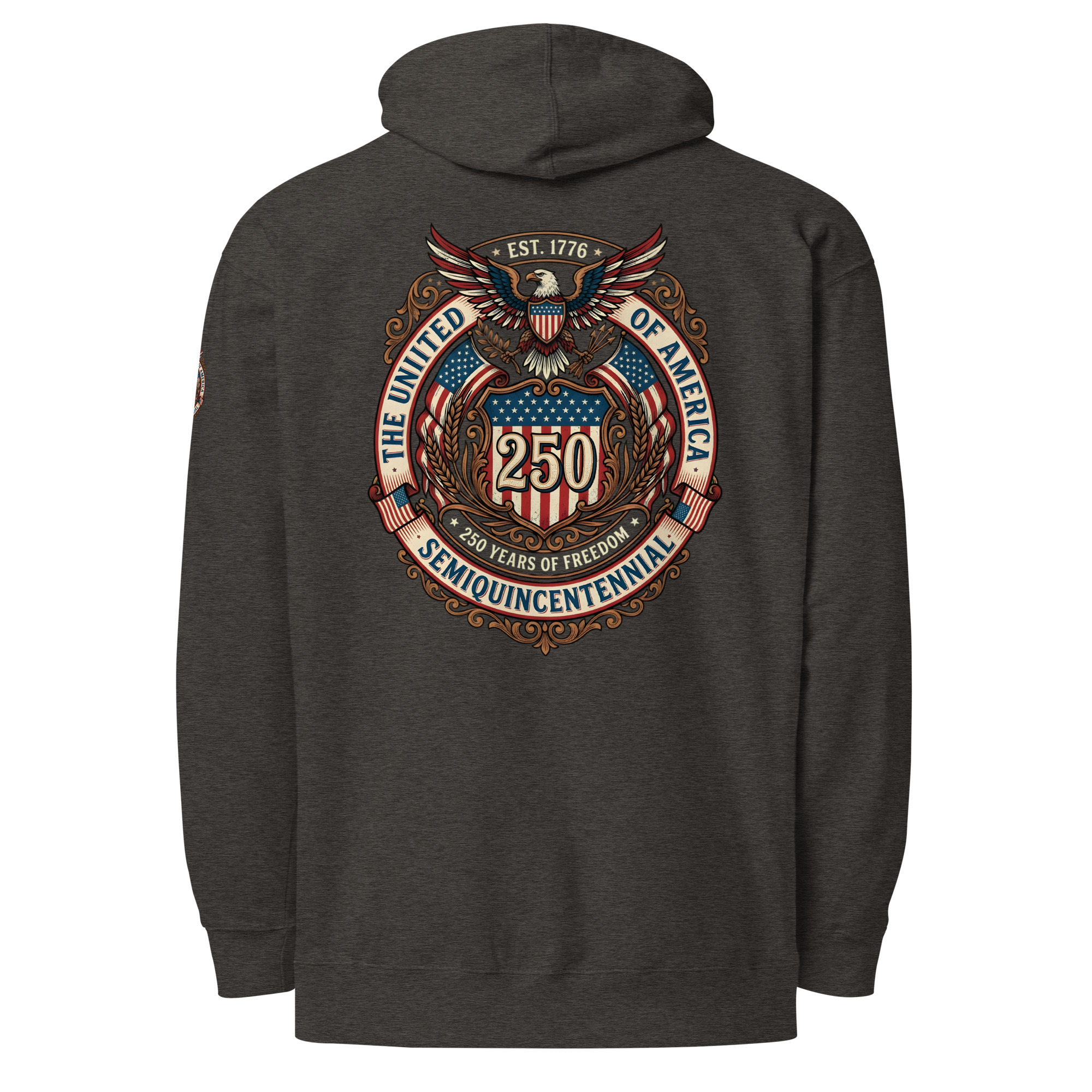 USA 250th Semiquincentennial Vintage Emblem Hoodie - Image 2