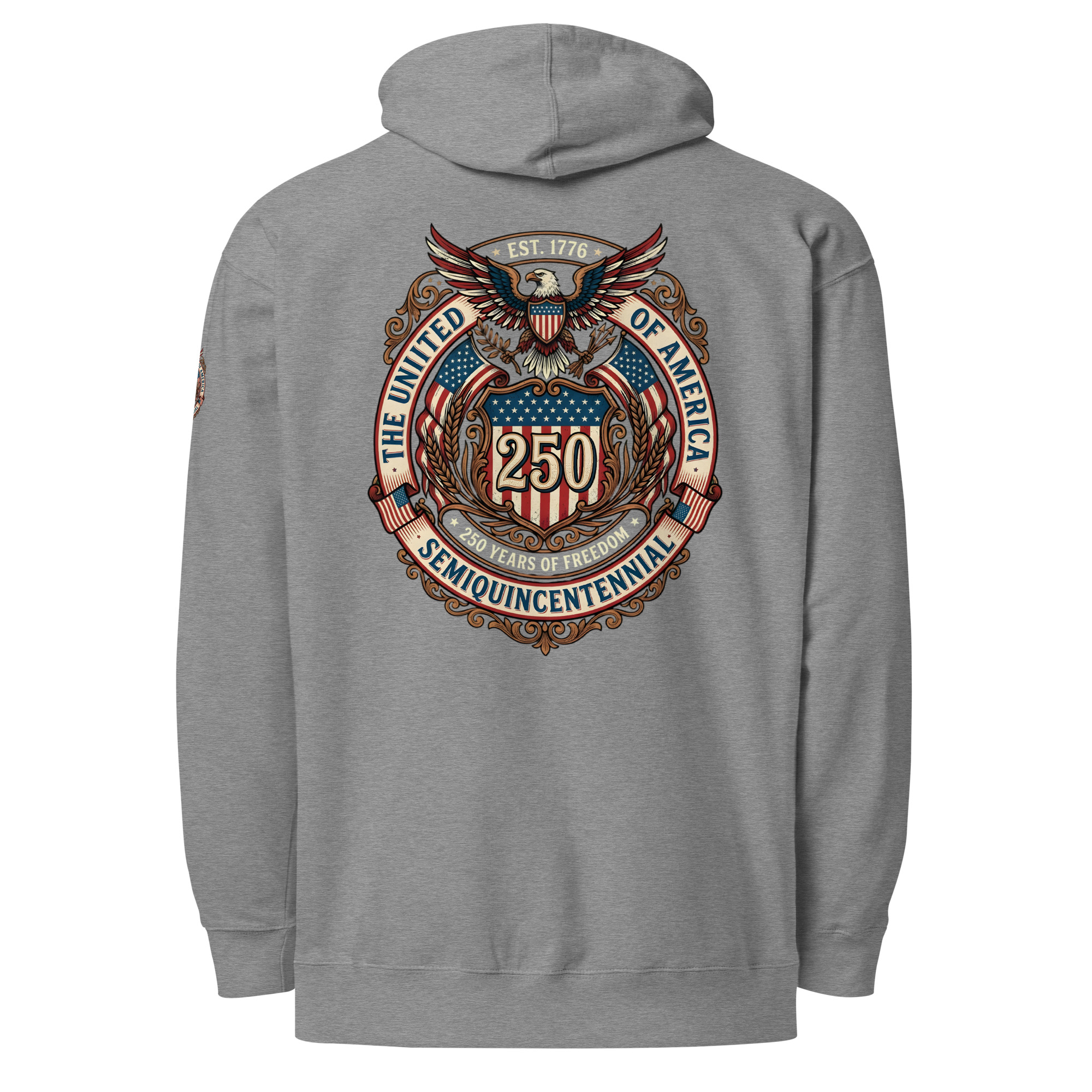 USA 250th Semiquincentennial Vintage Emblem Hoodie - Image 6