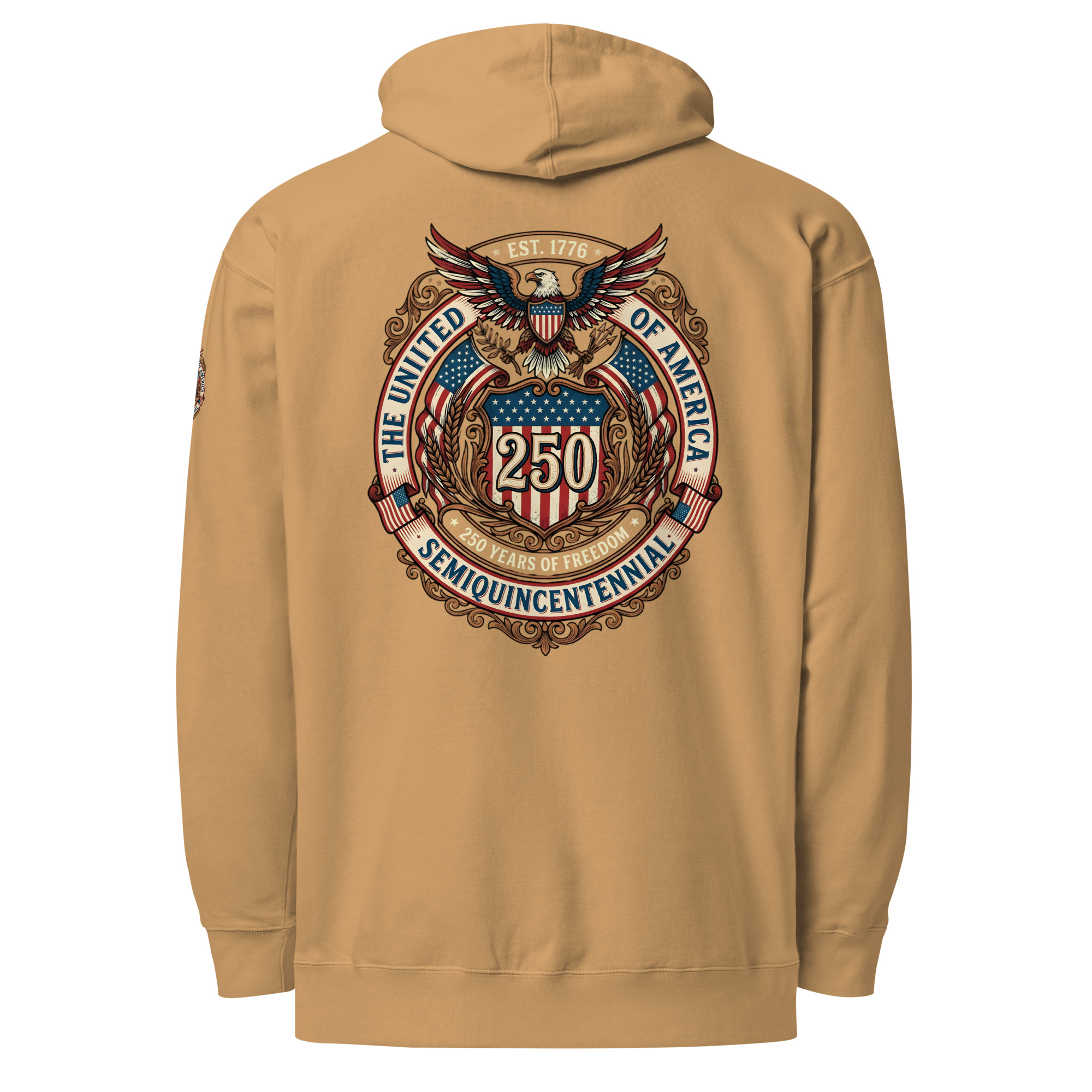 USA 250th Semiquincentennial Vintage Emblem Hoodie - Image 4
