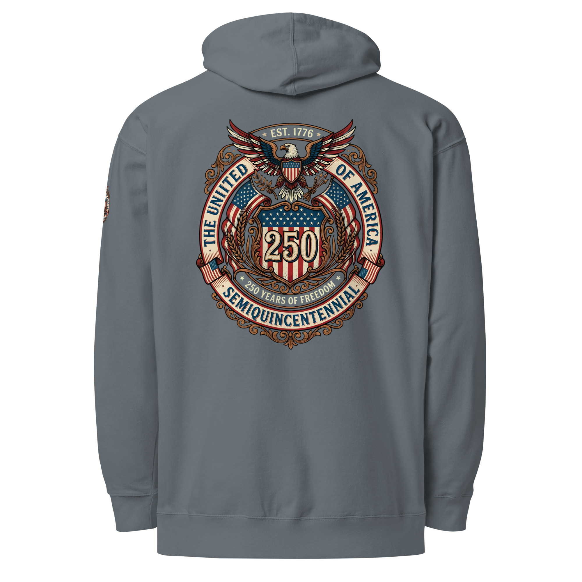 USA 250th Semiquincentennial Vintage Emblem Hoodie - Image 3