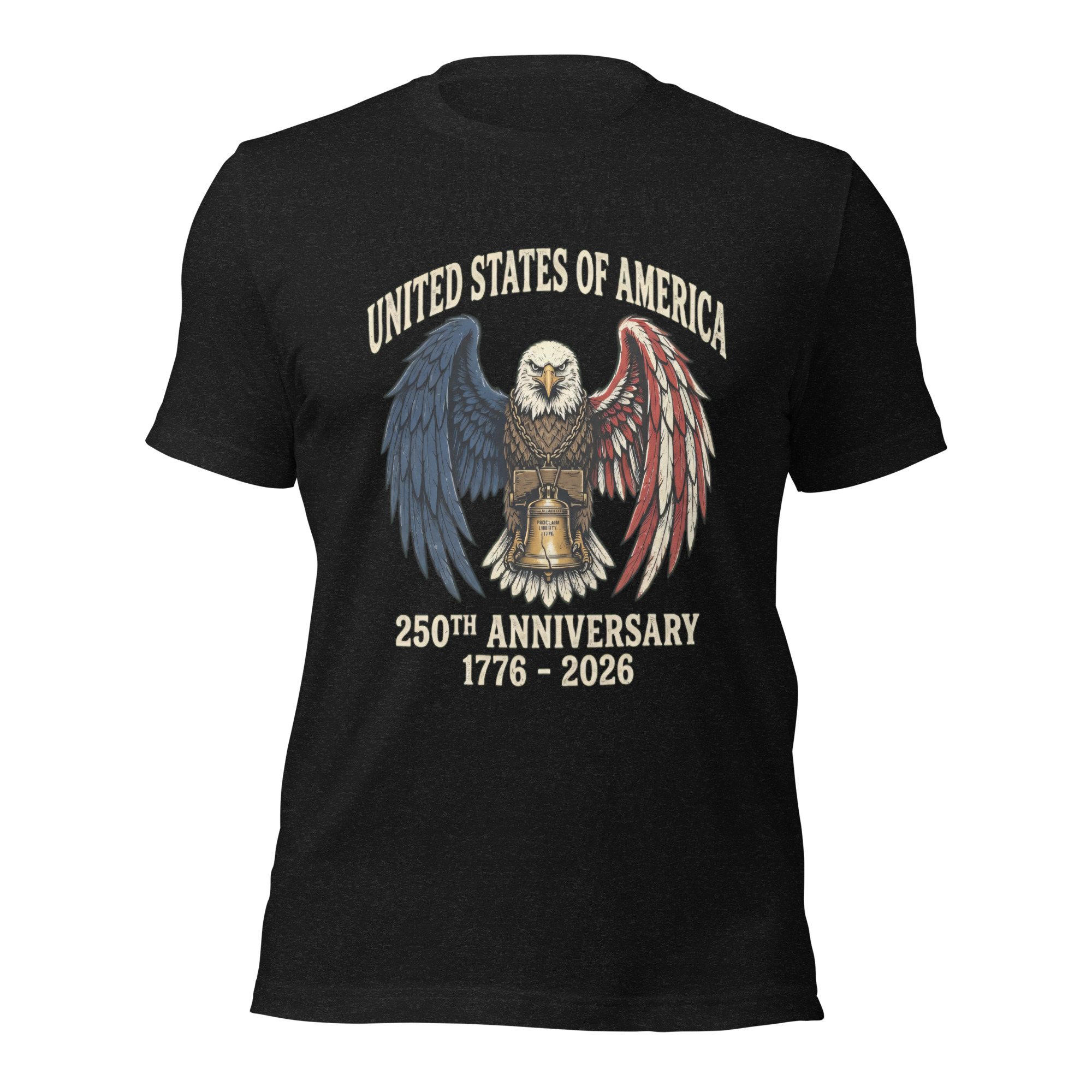 America 250th Anniversary Eagle T-Shirt - Vintage Liberty Bell Tee