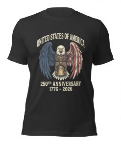Alternative view of America 250th Anniversary Eagle T-Shirt - Vintage Liberty Bell Tee