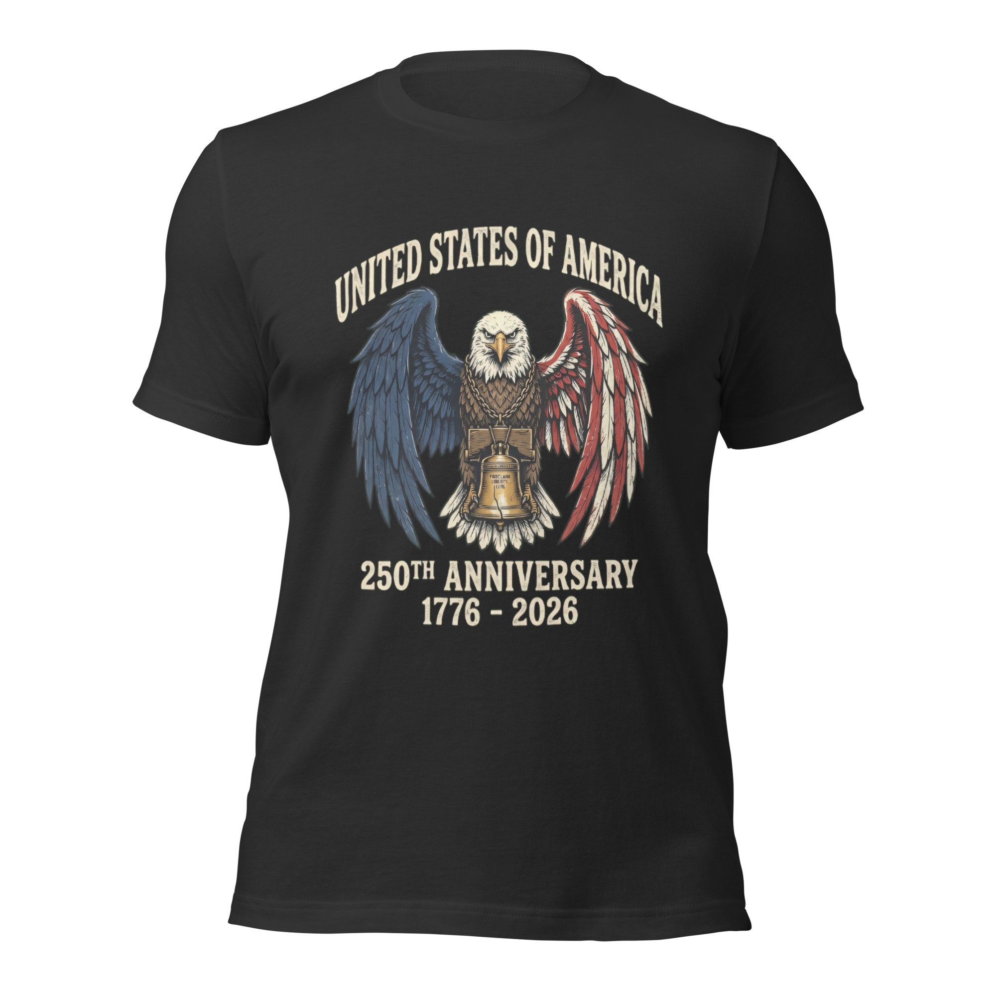 America 250th Anniversary Eagle T-Shirt - Vintage Liberty Bell Tee - Image 2