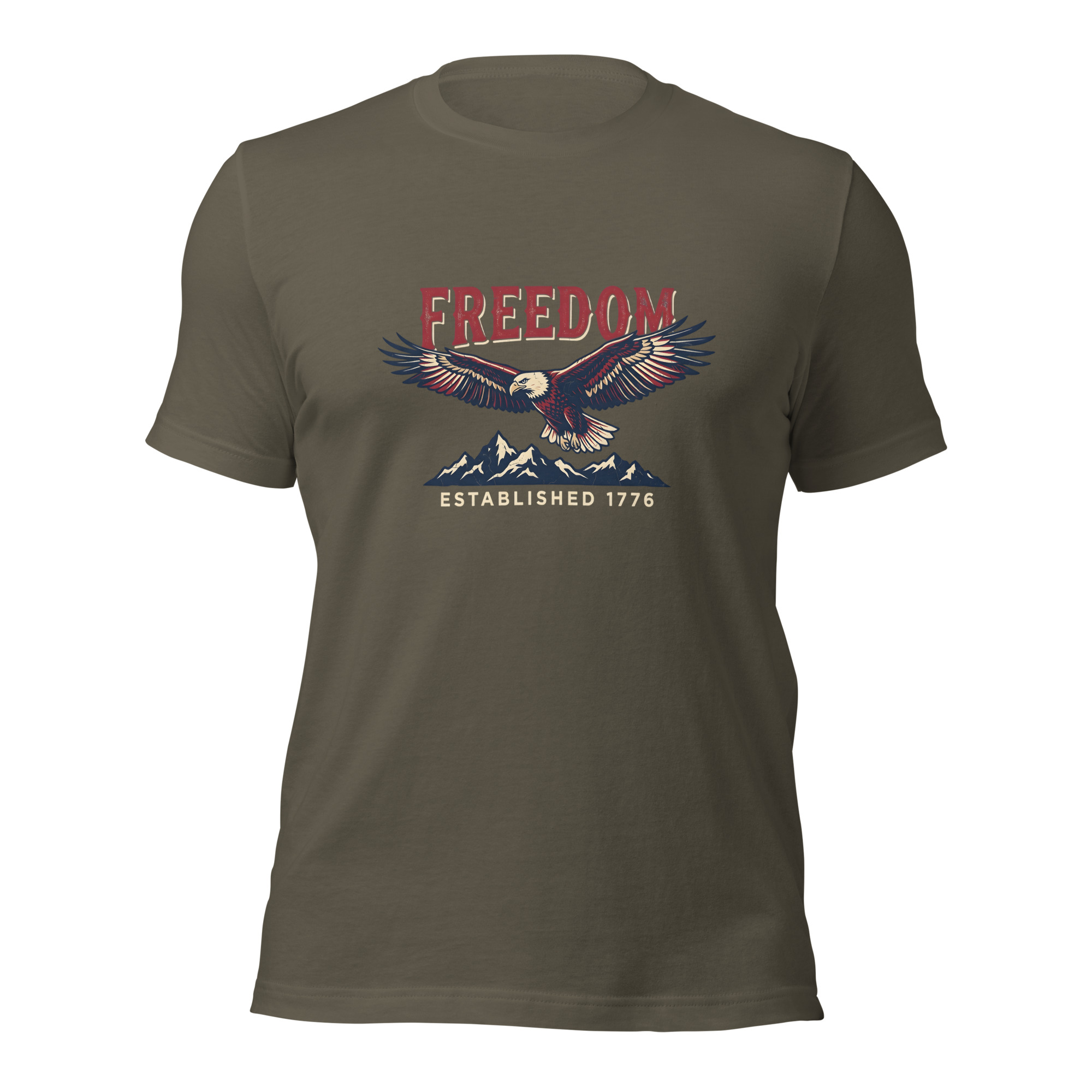 American Freedom Soaring Eagle T-Shirt – Vintage Established 1776 Patriotic Graphic Tee - Image 5