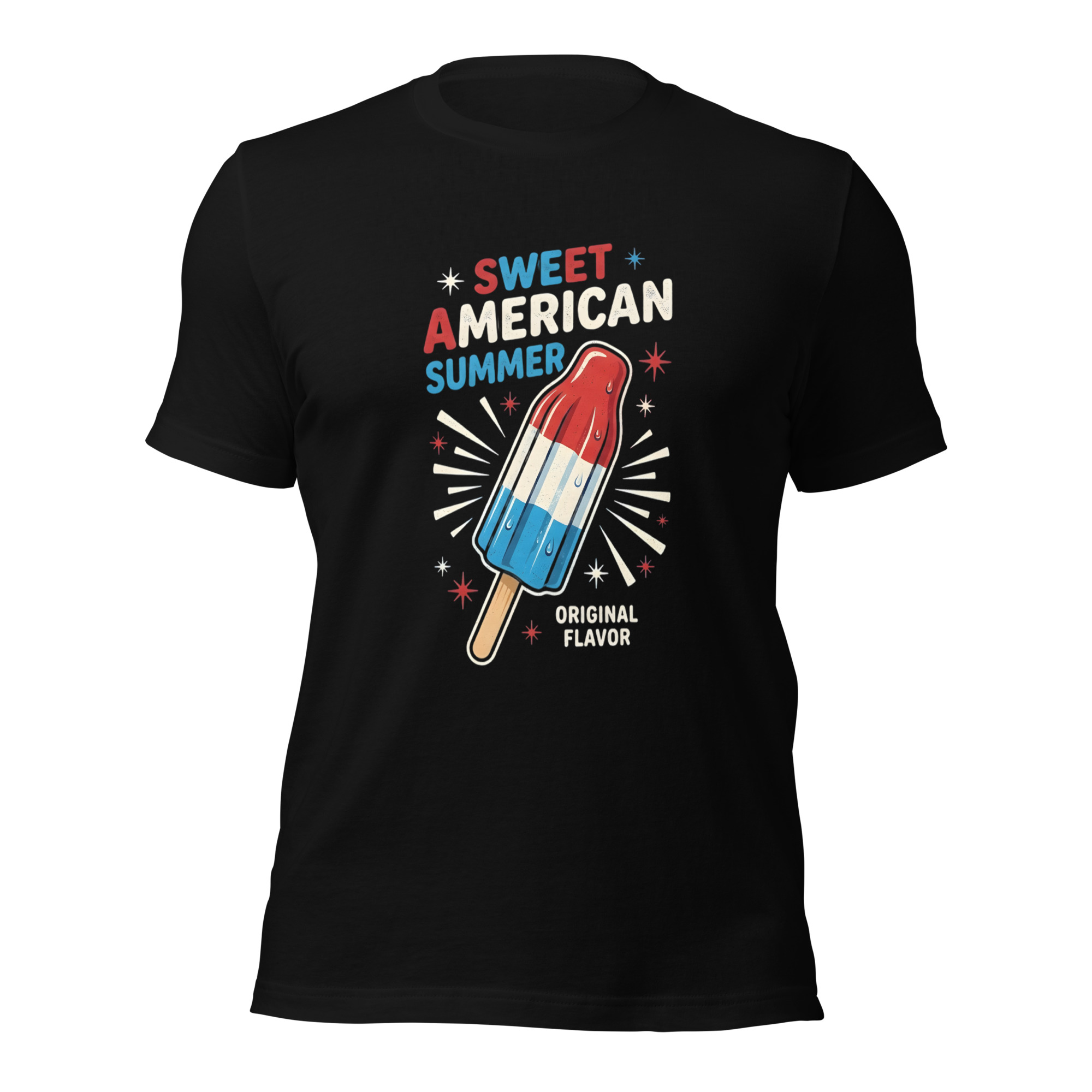 Sweet American Summer Bomb Pop T-Shirt – Vintage Retro 4th of July Patriotic Graphic Tee - Image 2