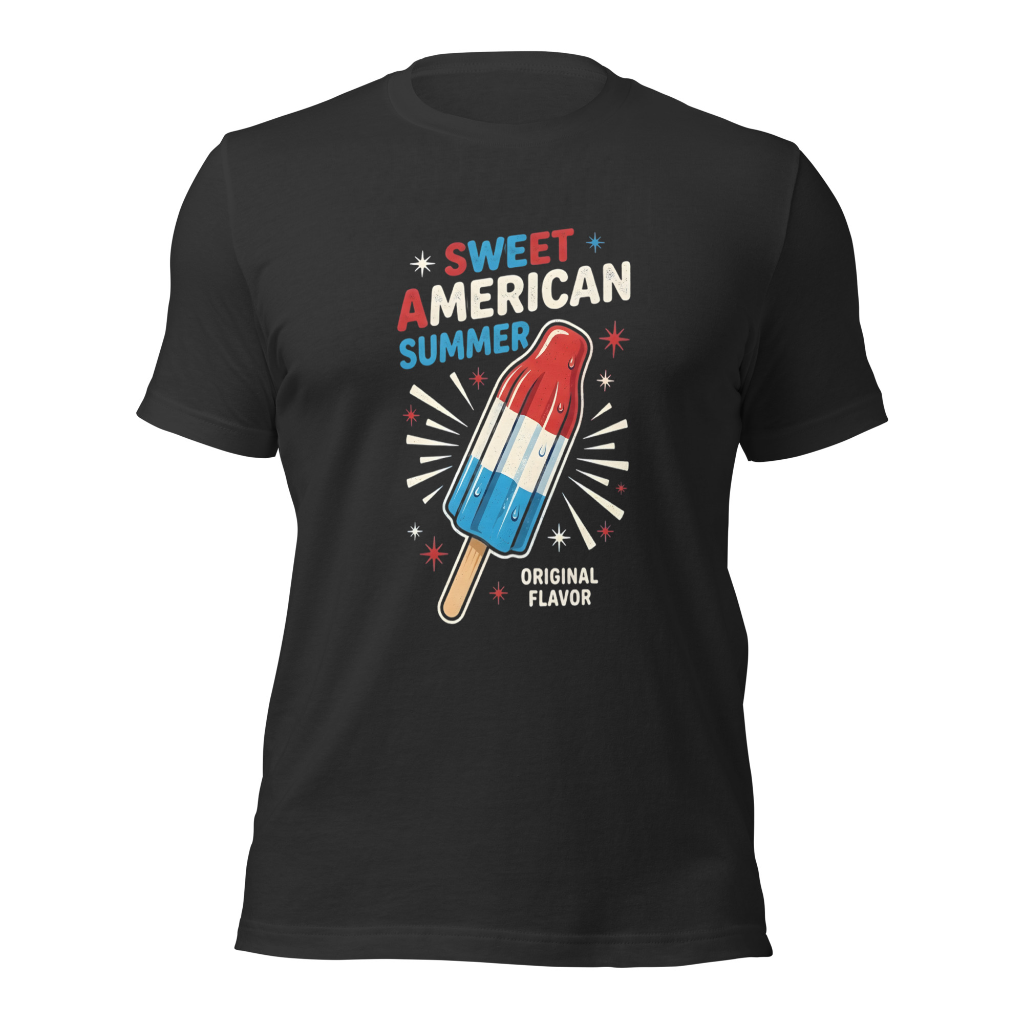 Sweet American Summer Bomb Pop T-Shirt – Vintage Retro 4th of July Patriotic Graphic Tee - Image 3