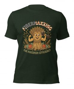 Fibermaxxing For Maximum Efficiency T-Shirt – Retro Gym Mascot Gut Health Gym Bro Tee