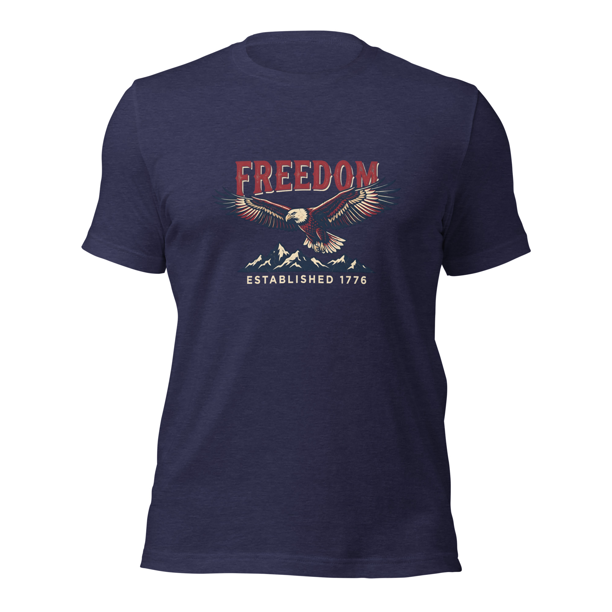 American Freedom Soaring Eagle T-Shirt – Vintage Established 1776 Patriotic Graphic Tee