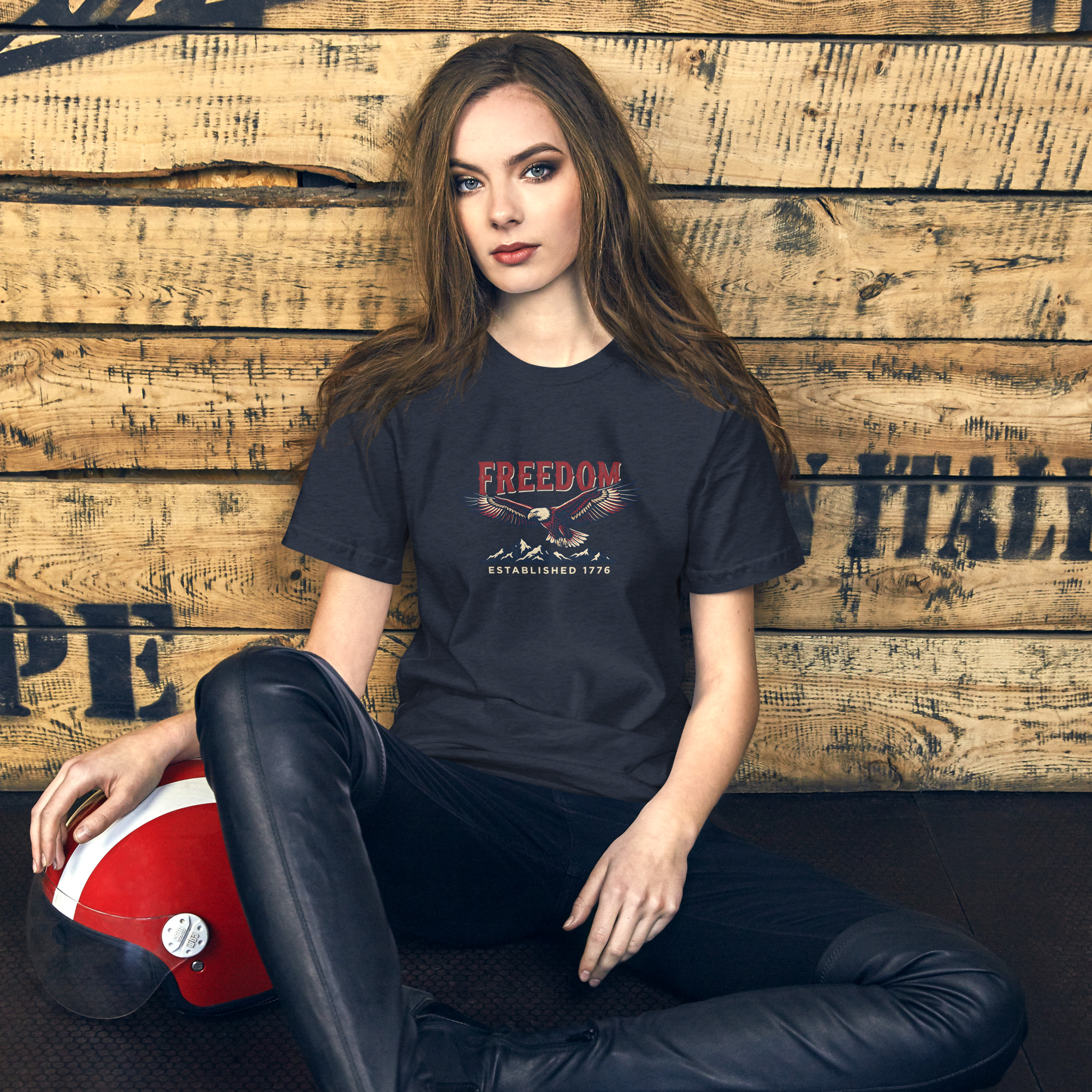 American Freedom Soaring Eagle T-Shirt – Vintage Established 1776 Patriotic Graphic Tee - Image 7