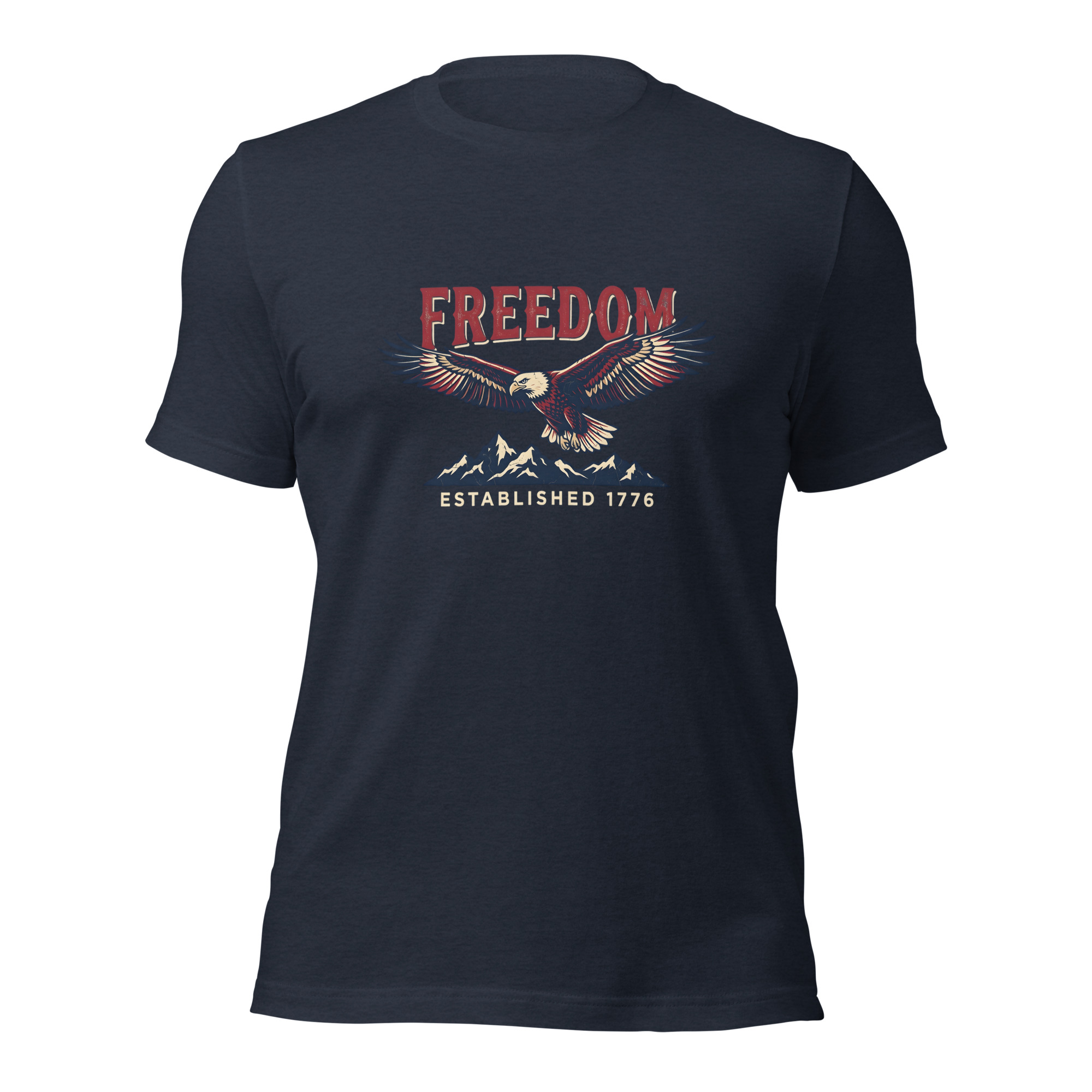 American Freedom Soaring Eagle T-Shirt – Vintage Established 1776 Patriotic Graphic Tee - Image 4