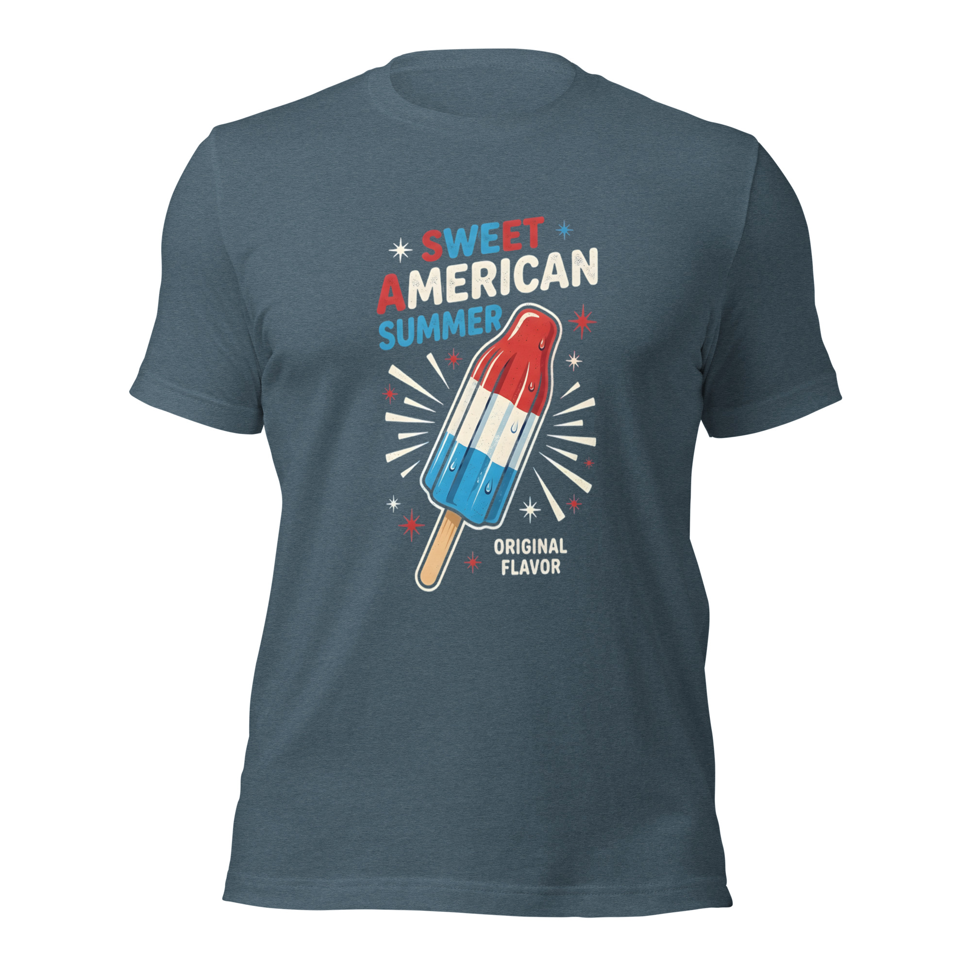 Sweet American Summer Bomb Pop T-Shirt – Vintage Retro 4th of July Patriotic Graphic Tee - Image 4