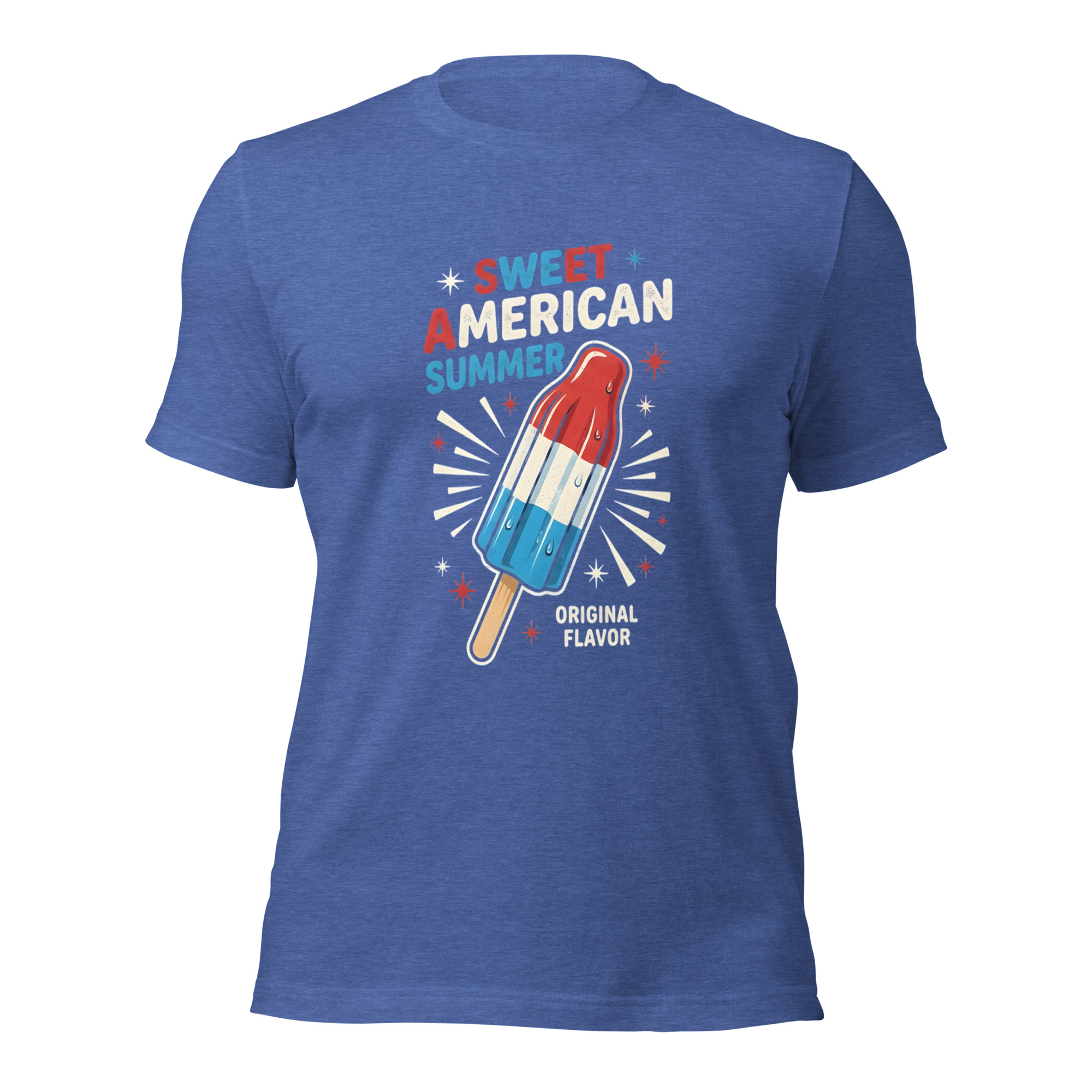 Sweet American Summer Bomb Pop T-Shirt – Vintage Retro 4th of July Patriotic Graphic Tee - Image 5