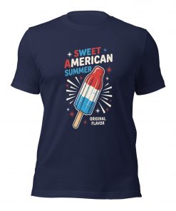 Sweet American Summer Bomb Pop T-Shirt – Vintage Retro 4th of July Patriotic Graphic Tee