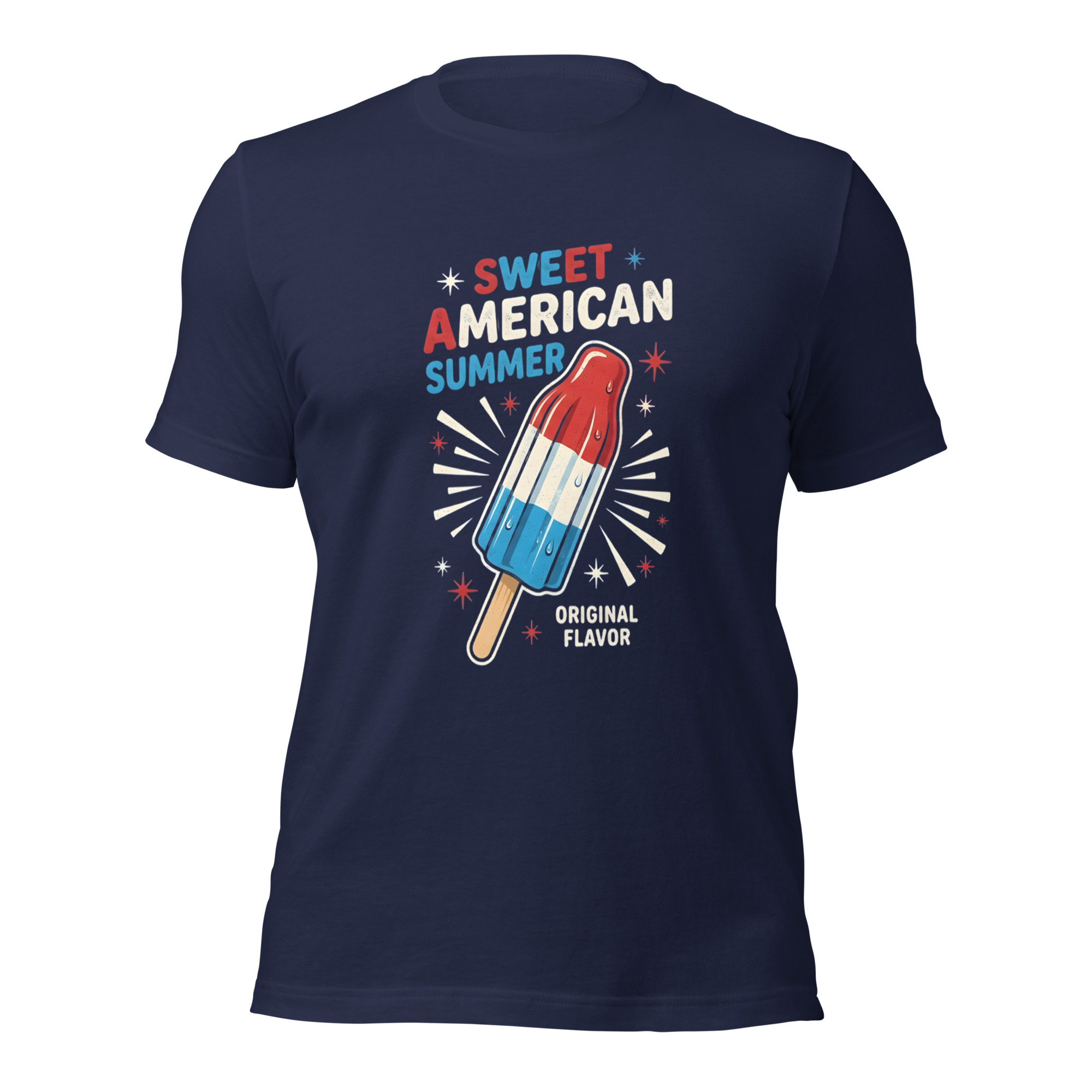 Sweet American Summer Bomb Pop T-Shirt – Vintage Retro 4th of July Patriotic Graphic Tee